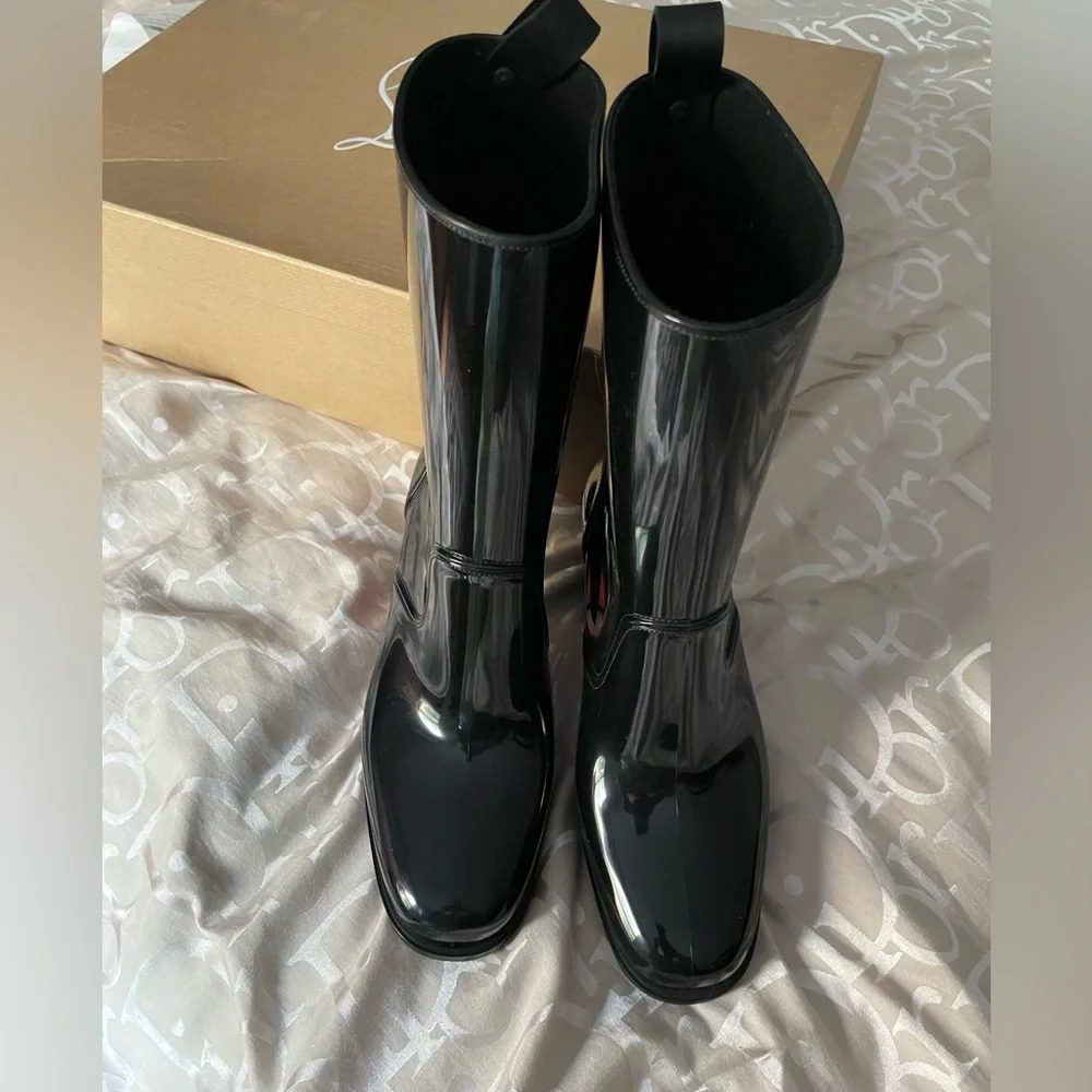 Christian Louboutin Black Heels 70 Rainboots size 37 - Picture 2 of 5